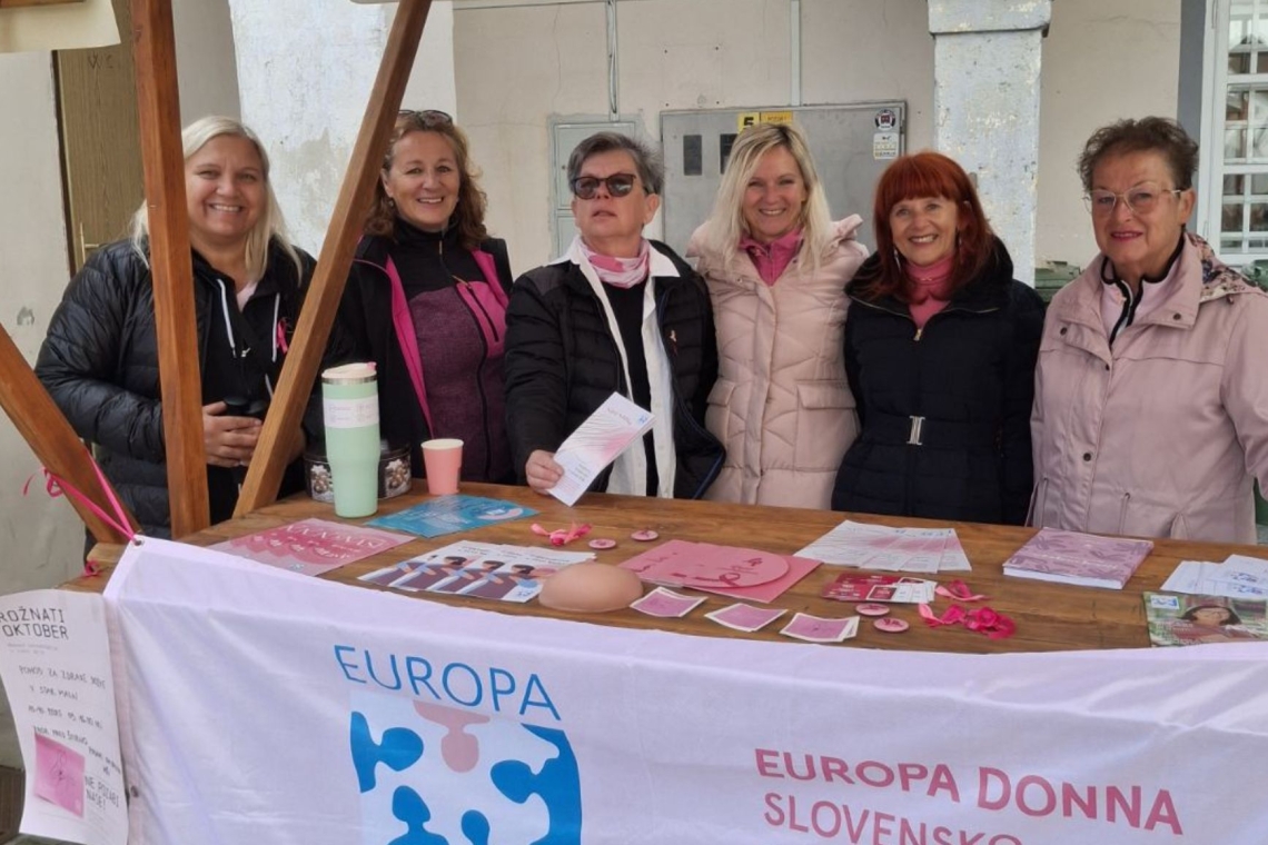 Europa Donna Slovenija z dogodki v rožnatem oktobru ozavešča o raku dojk